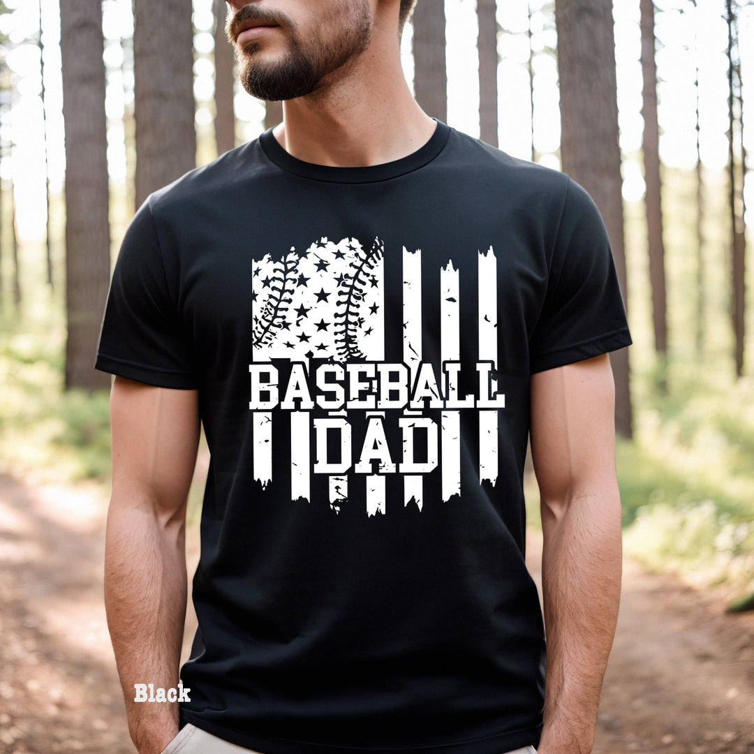 Baseball Dad Flag T-Shirt