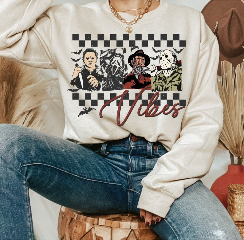 Retro Spooky Vibes Crewneck Sweatshirt