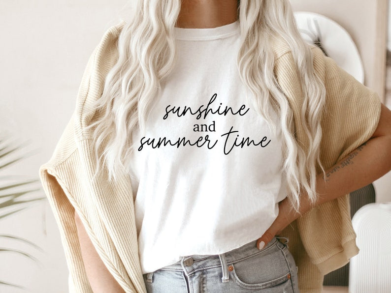 Sunshine and Summertime Minimalist Tshirt
