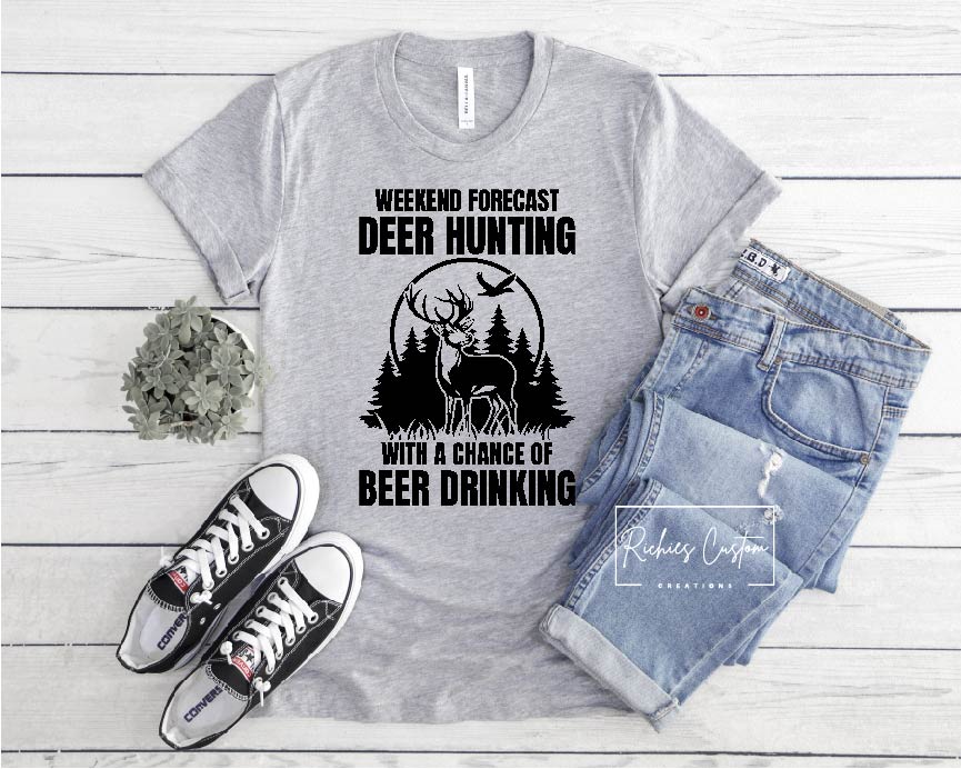 Weekend Forecast Deer Hunting T-Shirt
