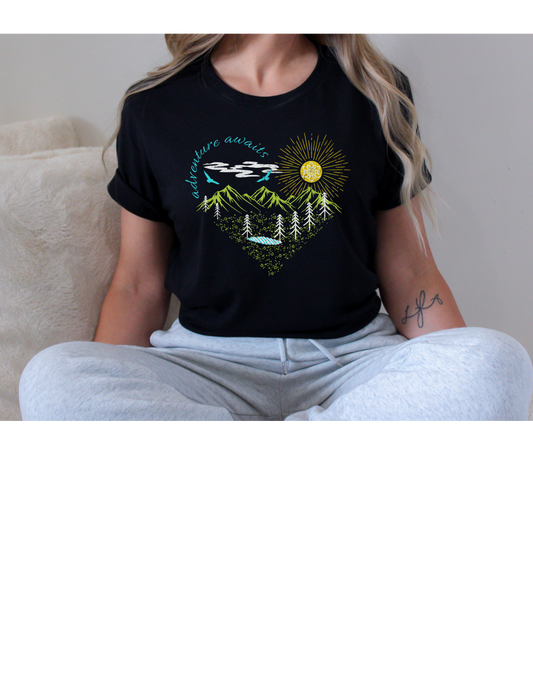 Adventure Awaits Heart T-Shirt